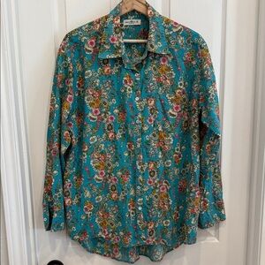 Natural Life bohemian floral button down